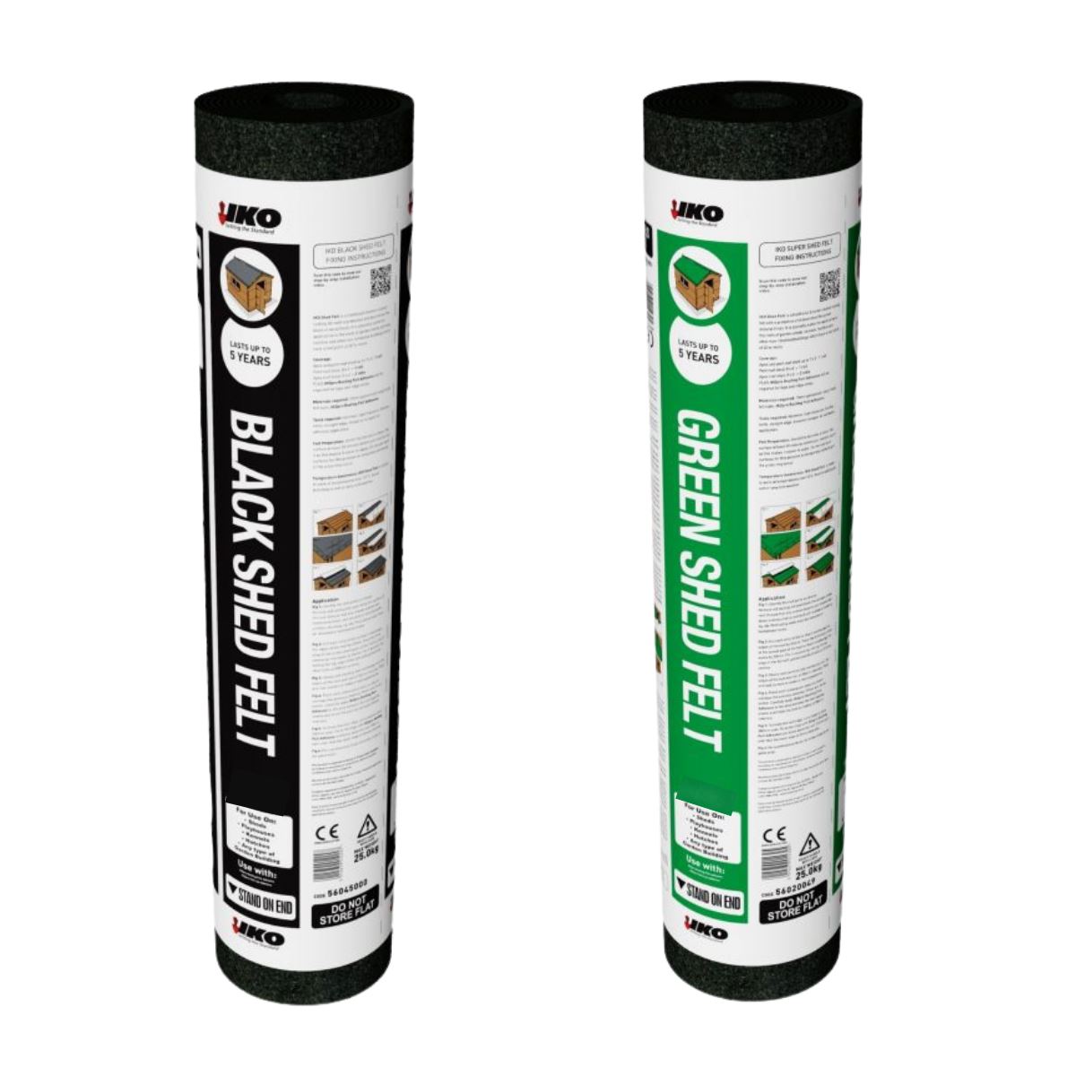 IKO Shed Roofing Felt Roll – Waterproof Bitumen Mineral Roof Felt for Garden Sheds, Garages & Outbuildings – Black Heavy Duty Roofing Material
