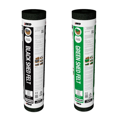 IKO Shed Roofing Felt Roll – Waterproof Bitumen Mineral Roof Felt for Garden Sheds, Garages & Outbuildings – Black Heavy Duty Roofing Material