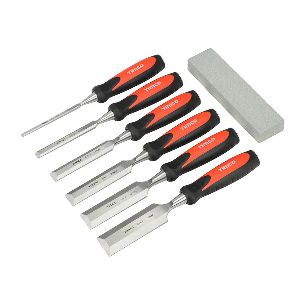 TIMCO Bevel Edge Wood Chisel Set 7pc Pack 1