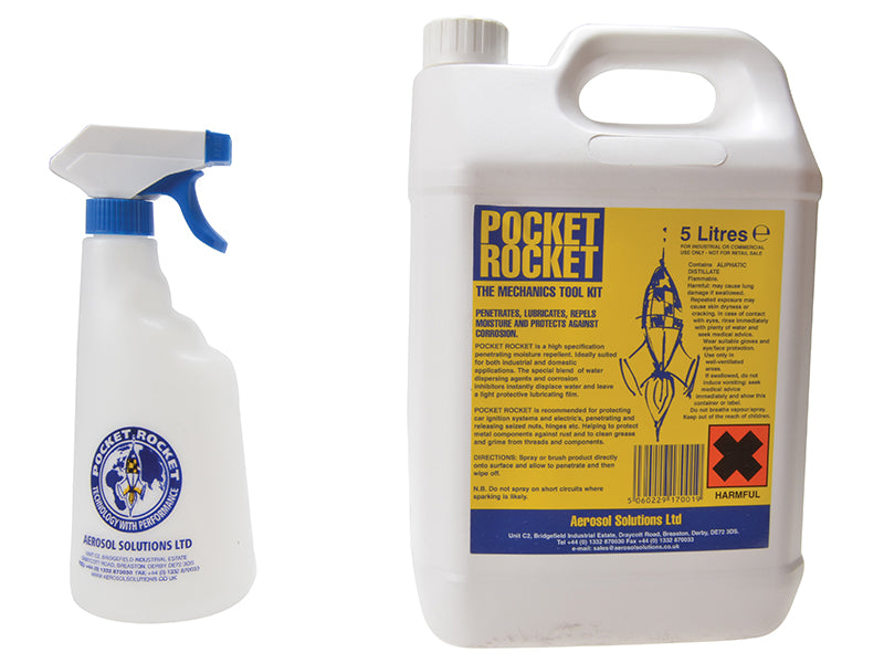 Aerosol 1017C WITH FREE SPRAY BOTTLE Pocket Rocket Lubricant Repellent 5 litre