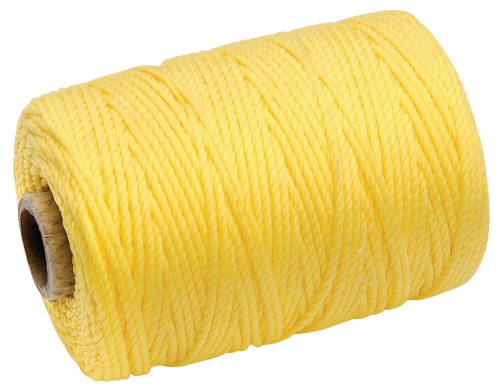 27429 Draper Polypropylene Brick Line, 100m, Yellow BL100HV Brick and Chalk Lines Professional Trade DIY Workshop Garage Use