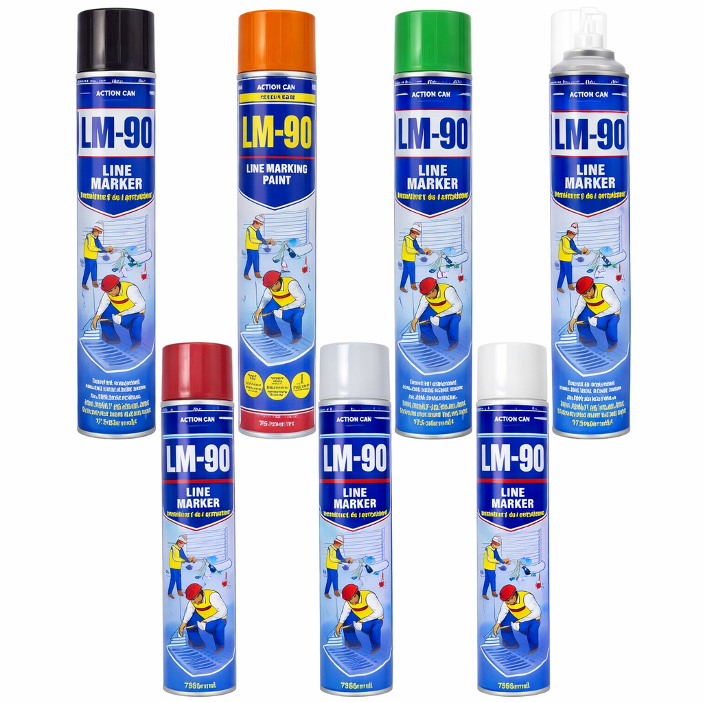 Action Can LM-90 Line Marking Spray Paint 750ml Aerosol Quick Dry