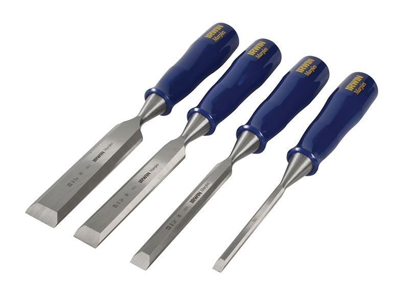 IRWIN�Marples� TM444/S4 M444 Bevel Edge Chisel Blue Chip Handle Set, 4 Piece