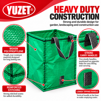 120 Litre Yuzet Huge Heavy Duty Commercial Grade garden bag waste rubble