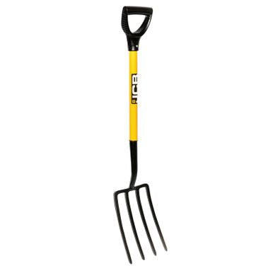 JCB JCBGF01 Garden Fork 4 Prong 195x290mm Blade High Carbon Steel Professional Digging Fork Garden Tool