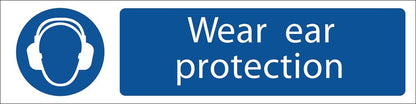 Draper WEAR EAR PROTECTORS SIGN SMALL 73158 Ear Protection' Mandatory Sign