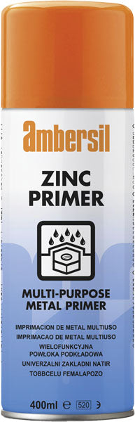 Ambersil Zinc Primer 400ml Multi Purpose Metal primer Spray