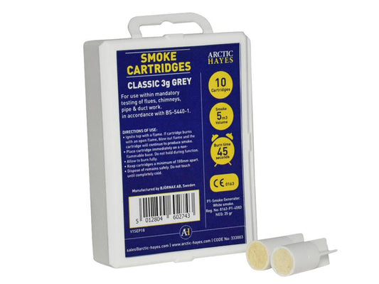 ArcticHayes 333003 Smoke Cartridges Classic 3g Grey (Pack 10)