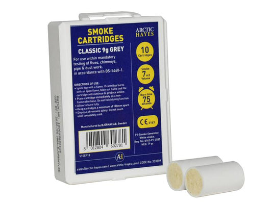 ArcticHayes 333009 Smoke Cartridges Classic 9g White (Pack 10)