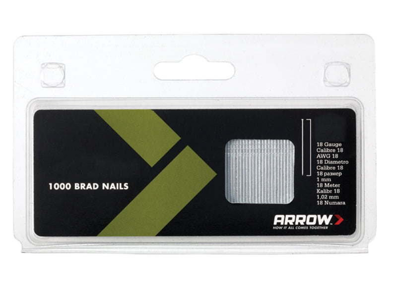 Arrow ABN1824 BN1824 Brad Nails 38mm 18g Pack 1000