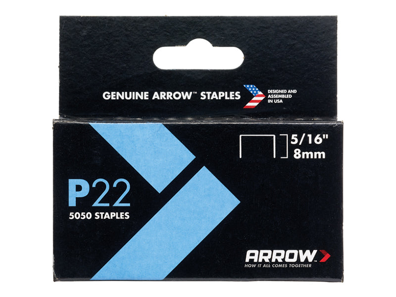 Arrow A225 P22 Staples 8mm ( 5/16in) Box 5050
