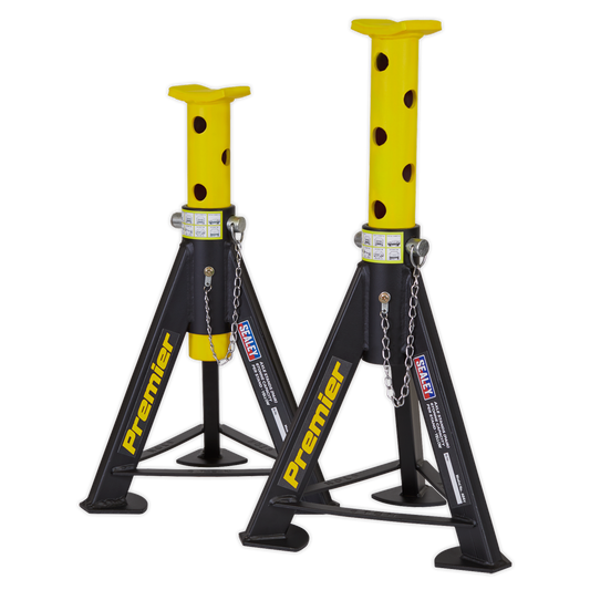 SEALEY - AS6Y Axle Stands (Pair) 6tonne Capacity per Stand - Yellow