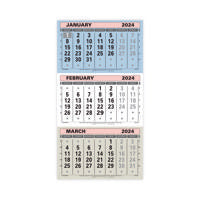 At-A-Glance 3 Monthly Calendar 2024