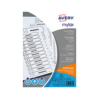 Avery Wht Mylar Printable Toc A-Z