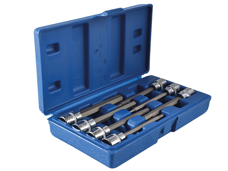 BlueSpotTools 01516 Extra Long 3/8in Square Drive Hex Bit Sockets 7Piece