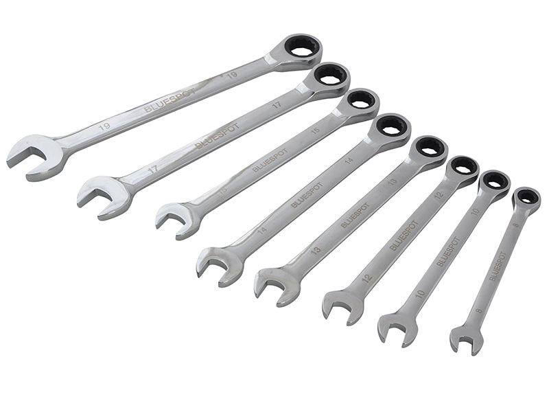 BlueSpotTools 04310 Ratchet Spanner Set, 8 Piece