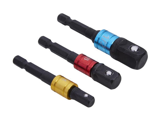 BlueSpotTools 14113 Colour-Coded Impact Socket Adaptor Set, 3 Piece