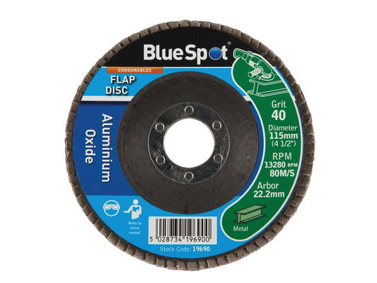 BlueSpotTools 19690 Sanding Flap Disc 115mm 40 Grit
