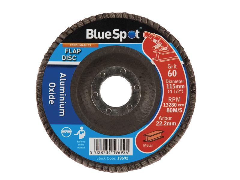 BlueSpotTools 19692 Sanding Flap Disc 115mm 60 Grit