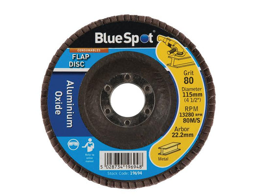 BlueSpotTools 19694 Sanding Flap Disc 115mm 80 Grit