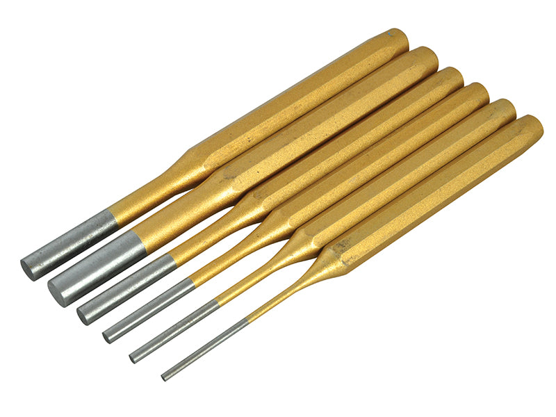 BlueSpotTools 22449 Gold Pin Punch Set  6 Piece