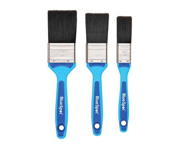 BlueSpotTools 36011 Soft Grip Synthetic Paint Brush Set, 3 Piece