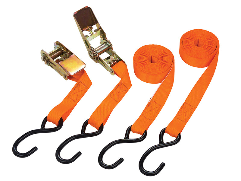 BlueSpotTools 45407 Ratchet Tie-Down Set 25mm x 4.5m