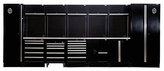 BUNKER  25 Piece Modular Storage Combo with Sink and Stainless Steel Worktop, 4915mm