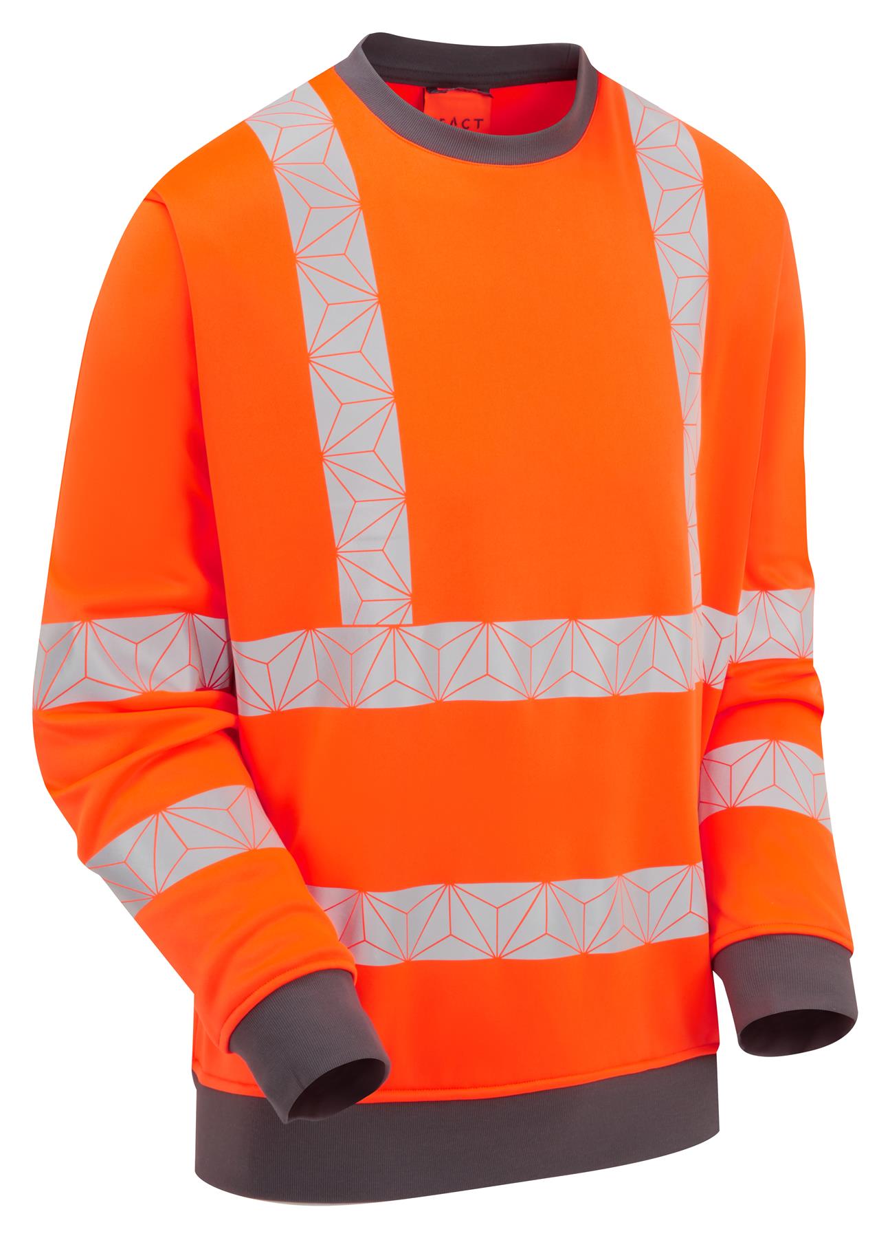 Pulsar RCT Hi Vis Sweatshirt Yellow Orange EN ISO 20471 Class 3 Workwear GRS Certified