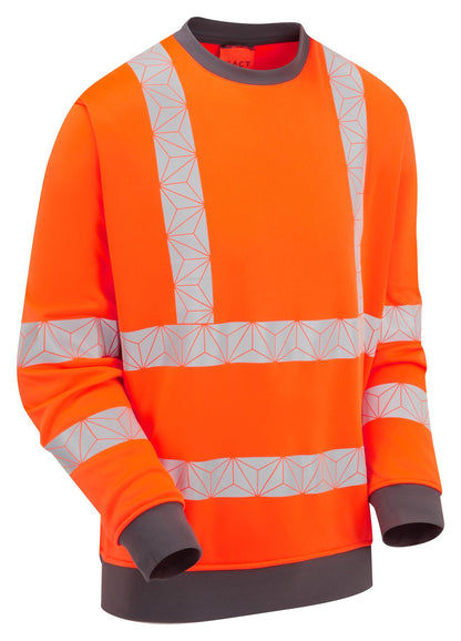 Pulsar RCT Hi Vis Sweatshirt Yellow Orange EN ISO 20471 Class 3 Workwear GRS Certified