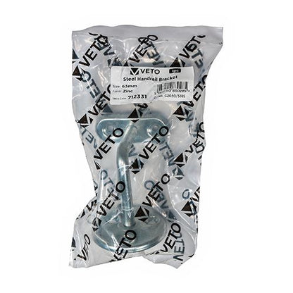 TIMCO Steel Handrail Bracket Zinc 63mm Pack 1
