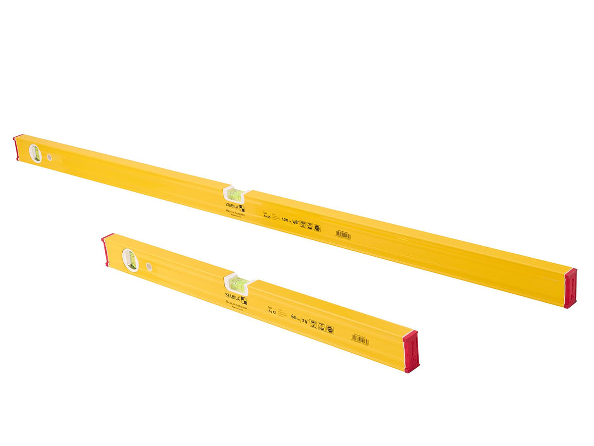 Stabila 60 & 120cm (2 & 4ft) 80AS Level Twin Pack