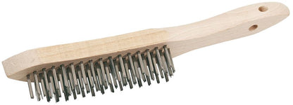 Draper WIRE BRUSH 4 ROW S/STEEL 50931 Stainless Steel 4 Row Wire Scratch Brush, 310mm
