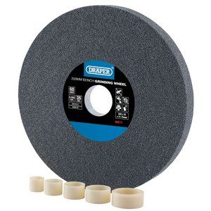 Draper GRINDING WHEEL 60G 200X25MM 99571 Aluminium Oxide Bench Grinding Wheel 60G (200mm x 25mm)