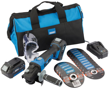 97276 Draper Storm Force Storm Force 20V Cordless Grind and Cut Kit PTKGC20V 20V Storm Force Power Interchange Range Professional Trade DIY Workshop