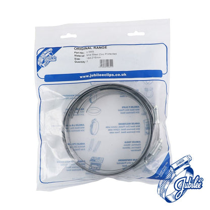 TIMCO Jubilee Clip Mild Steel 184-216mm Pack 5