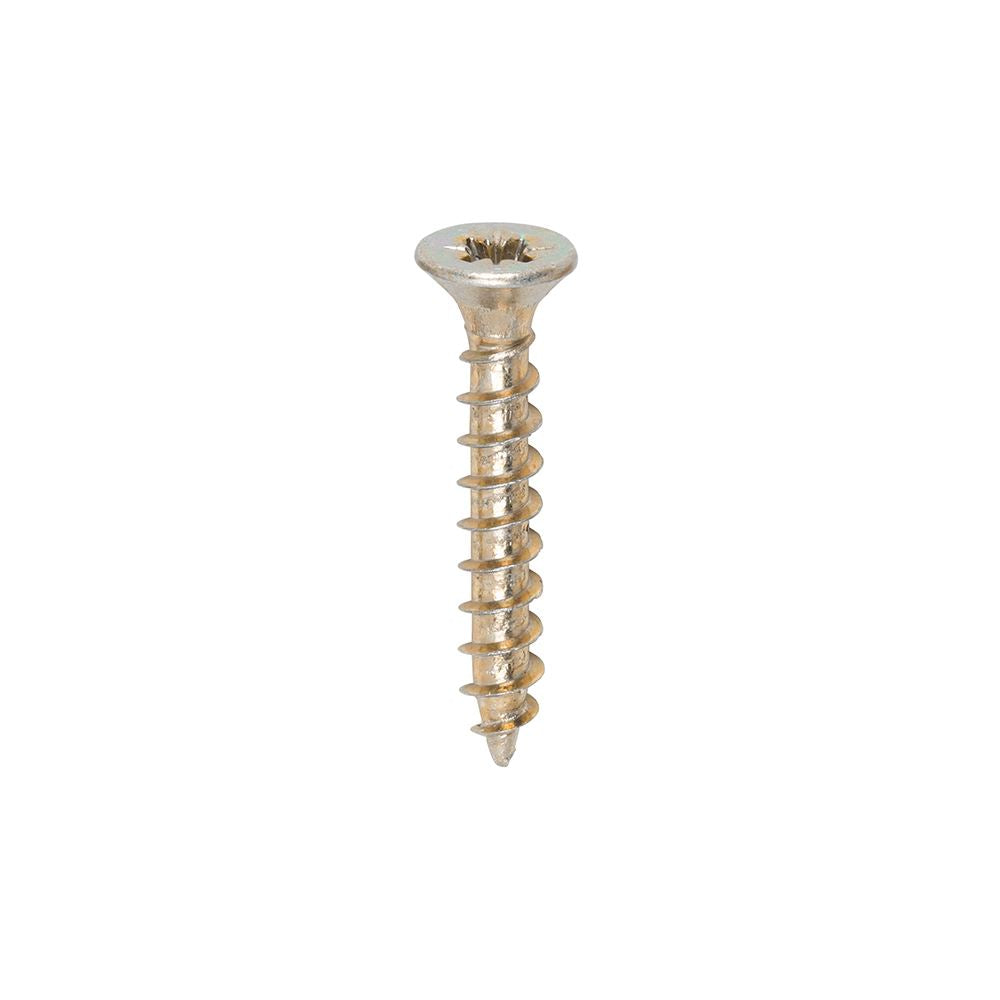 TIMCO Solo Woodscrew PZ1 CSK ZYP 3.0 x 20 Gold Pack 200
