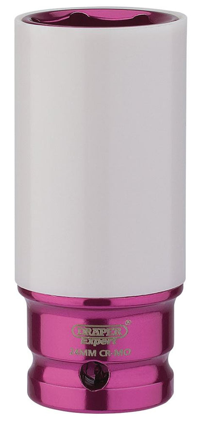 Draper WHEEL NUT SOCKET 24MM 83059 1/2" Sq. Dr. Draper Expert HI-TORQÂ® Wheel Nut Sockets for Alloy Wheels