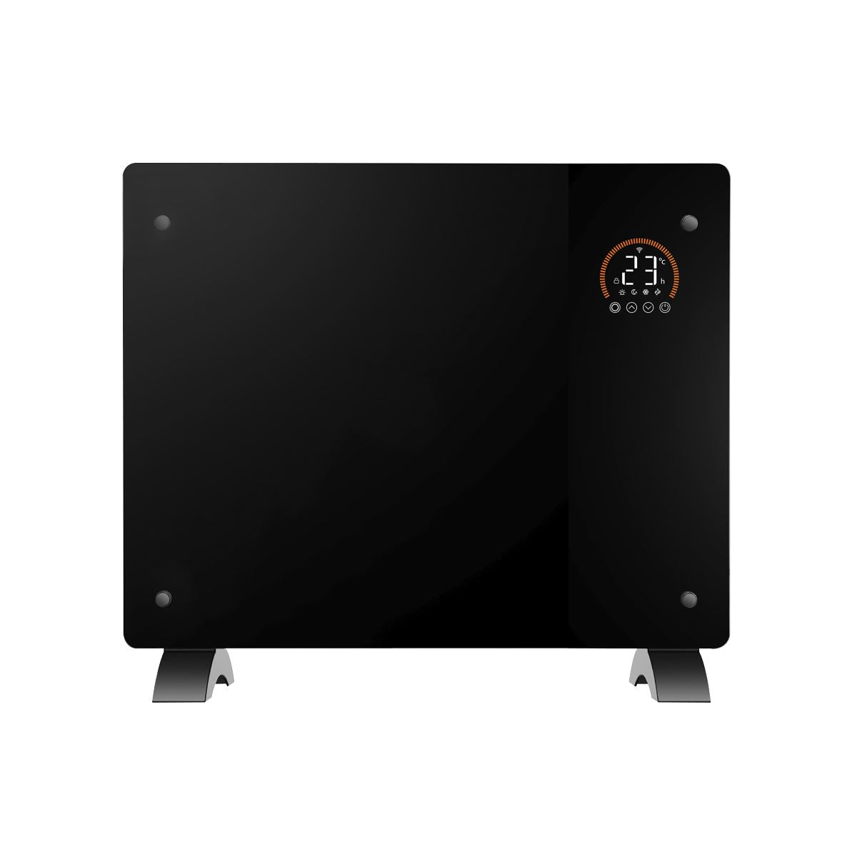 Baridi DH135 Electric Glass Panel Heater, 1000W, Wi-Fi Enabled, Black - DH135 | 230V 50Hz, Thermostat | Add the heater to either the TUYA or Smartlife