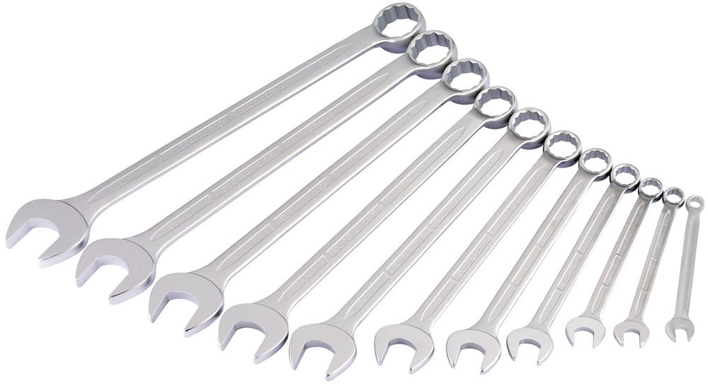 Draper 1/8-3/4WW COMBI-SPANNER SET 03157 Long Whitworth Combination Spanner Set (11 Piece)