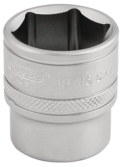 Draper 13/16 6PT SOCKET 3/8 DR-PCKD 16575 3/8" Sq. Dr. Imperial Sockets (Micro Satin Chrome)
