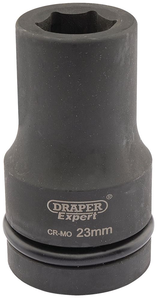 05138 Draper Hi-TORQ Deep Impact Socket, 1 Sq. Dr., 23mm 425D-MM 1 Impact Sockets Professional Trade DIY Workshop Garage Use