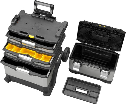 Stanley FatMax Rolling Tool Box Workshop Metal Plastic Storage Case 1-95-622