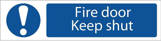 Draper FIRE DOOR KEEP SHUT SIGN SMALL 73104 Fire Door Keep Shut' Mandatory Warning Sign