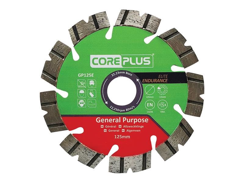 CorePlus CORDBGP125E GP125E Elite General-Purpose Diamond Blade 125mm