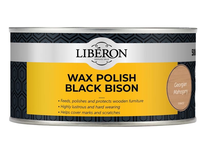 LIB Black Bison Wax Paste Georgian Mahogany 500ml