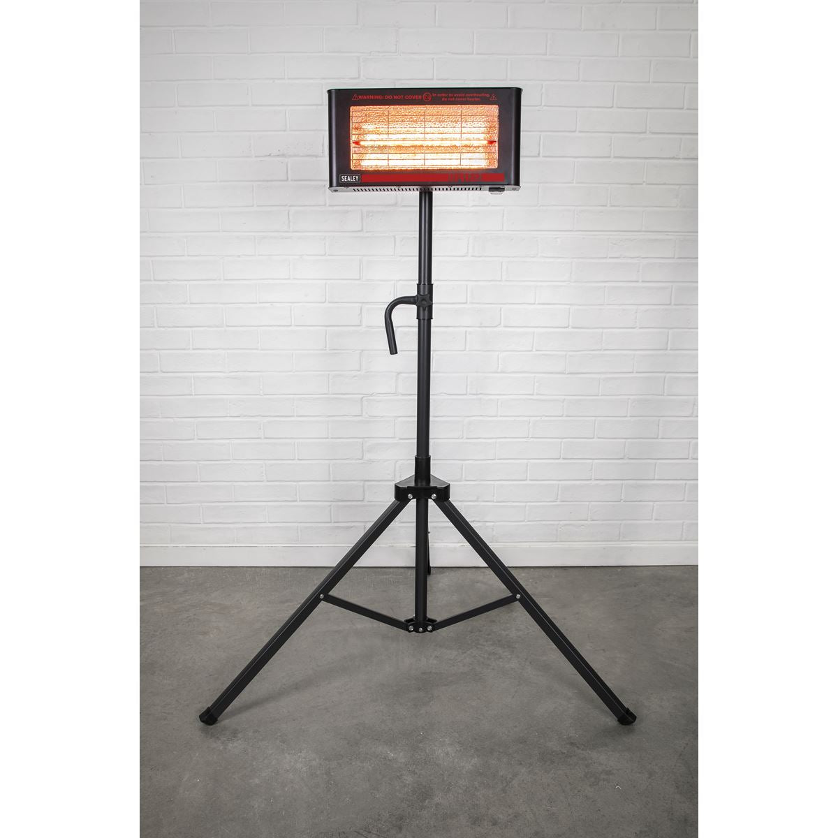 Sealey IR12CT Infrared Quartz Heater with Tripod Stand 230V 1.2kW | 1200W | Package includes: | IR12 - 1.2kW Infrared Quartz Heater 230V