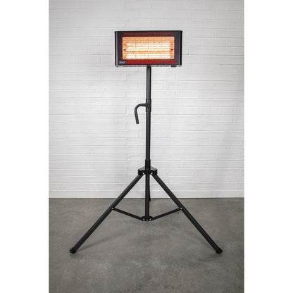 Sealey IR12CT Infrared Quartz Heater with Tripod Stand 230V 1.2kW | 1200W | Package includes: | IR12 - 1.2kW Infrared Quartz Heater 230V