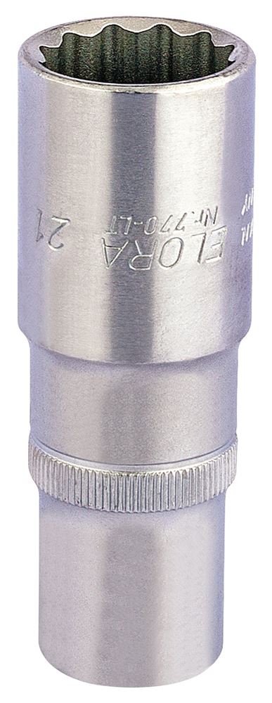 Draper 21MM BI-HEX DEEP SOCKET 1/2DR 25135 1/2" Sq. Dr. Metric Bi-Hexagon Deep Sockets