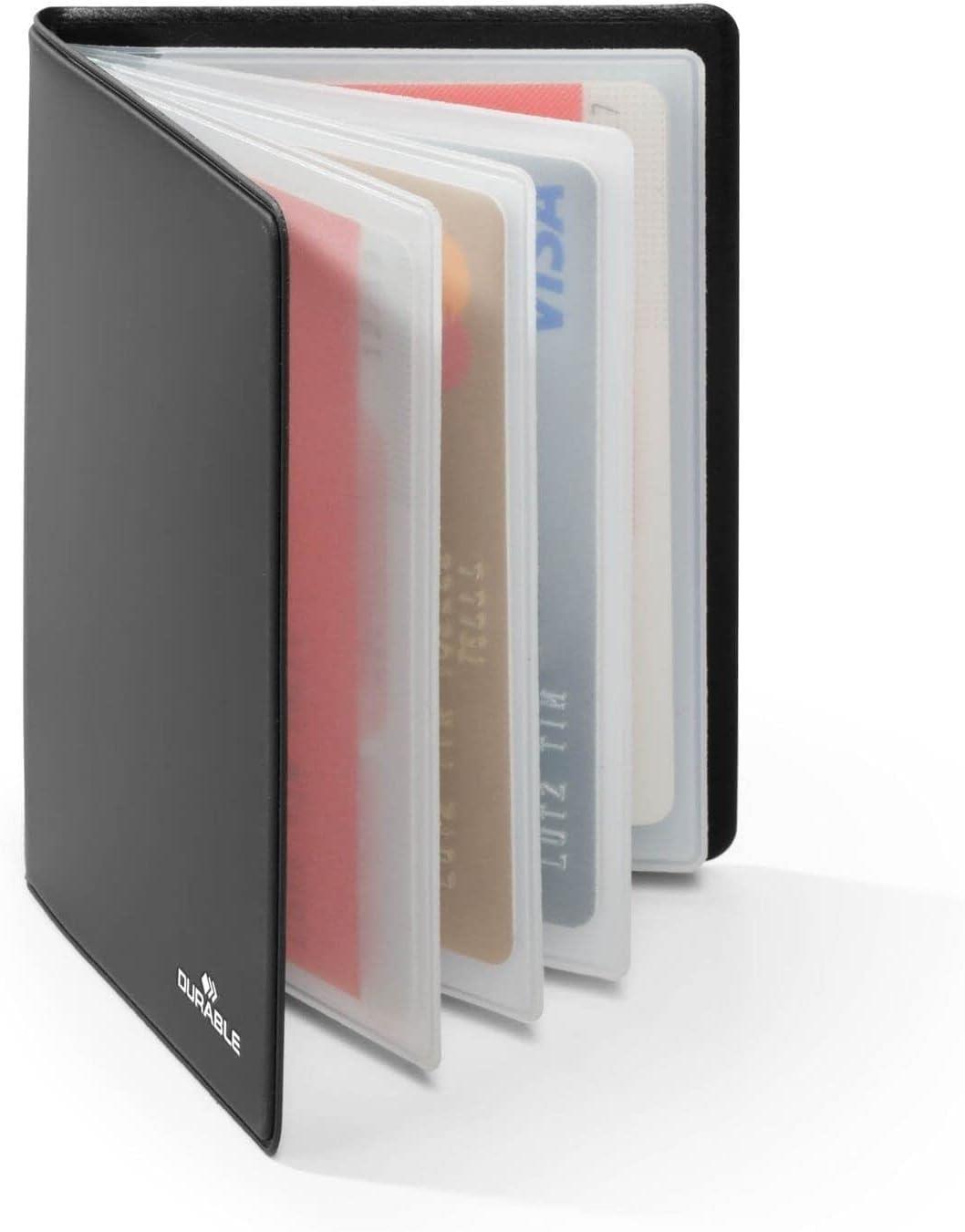 Durable RFID Secure Credit Card Wallet Sleeve 8 Cards Charcoal | Durable Card Holder for Office, Warehouse and Workplace Use
